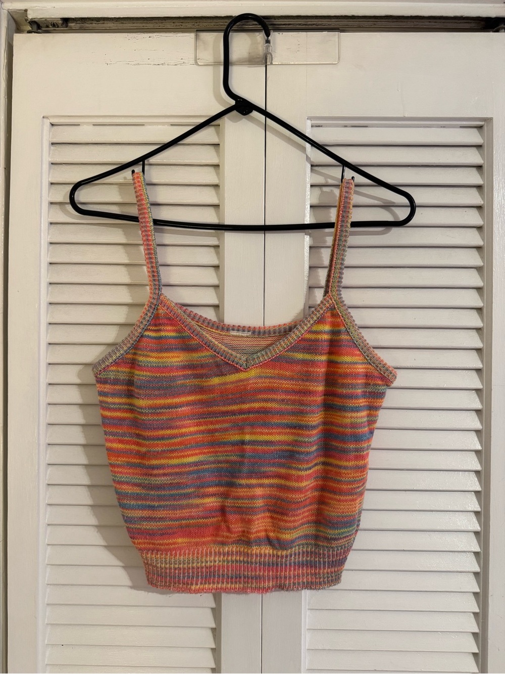 Multicolor Striped Knit Tank Top (S/M)